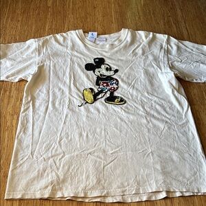 Disney Mickey Mouse Sequence T-Shirt - Cream